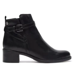 Almafi Black Leather Ankle Boots<Carl Scarpa Store