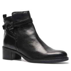 Almafi Black Leather Ankle Boots<Carl Scarpa Store