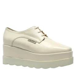 Amuleto Off White Leather Platform Loafers<Carl Scarpa Shop