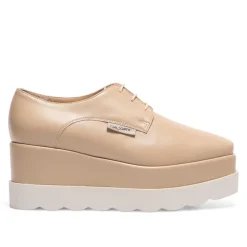 Amuleto Taupe Leather Platform Loafers<Carl Scarpa Shop