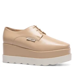 Amuleto Taupe Leather Platform Loafers<Carl Scarpa Shop