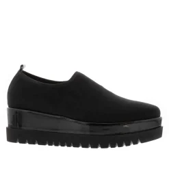 Angelo Black Italian Lycra Wedge Loafers<Carl Scarpa Best Sale