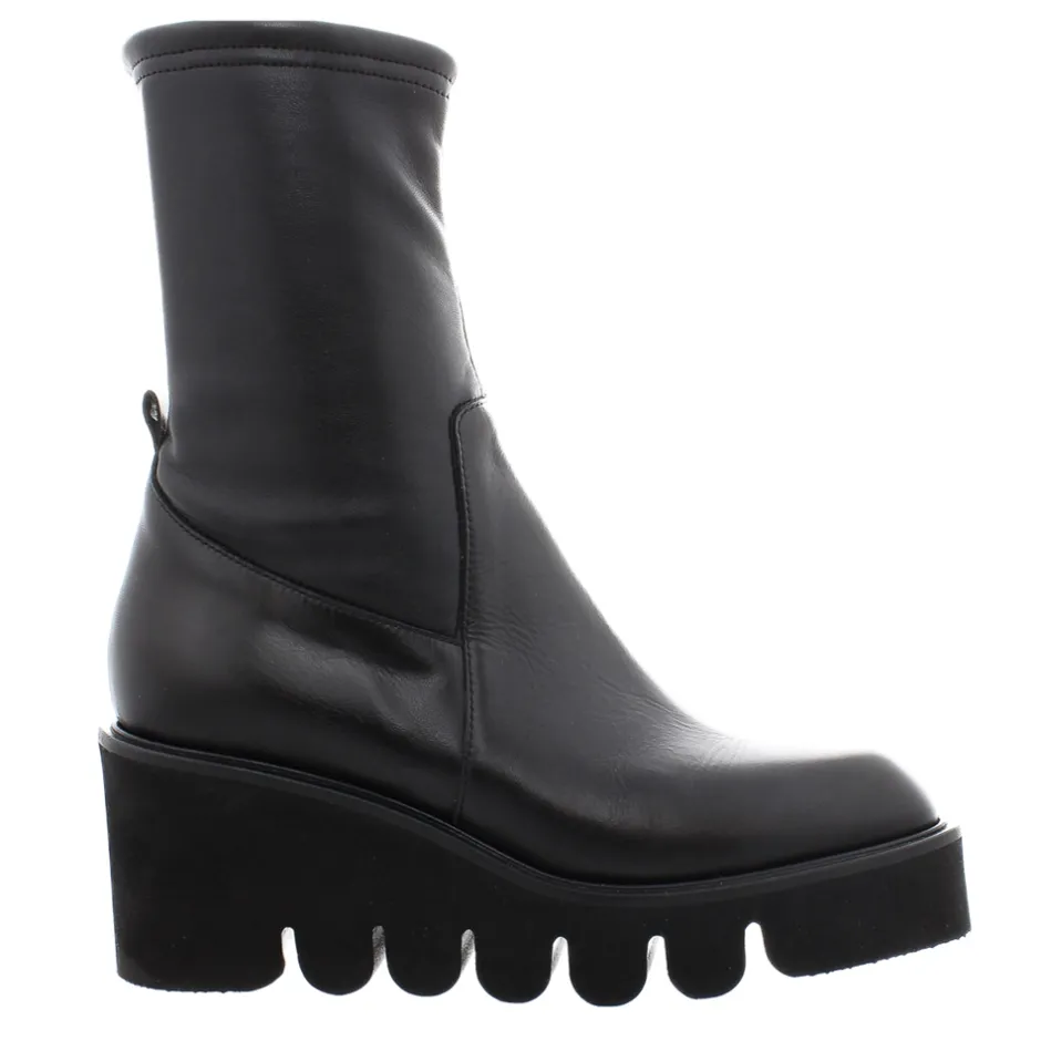 Ariel Black Leather Wavesole Ankle Boots<Carl Scarpa Hot