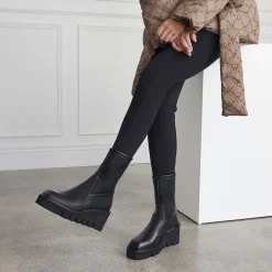 Ariel Black Leather Wavesole Ankle Boots<Carl Scarpa Hot