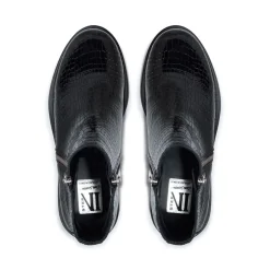 Arletta Black Croc Patent Leather Ankle Boots<Carl Scarpa Sale