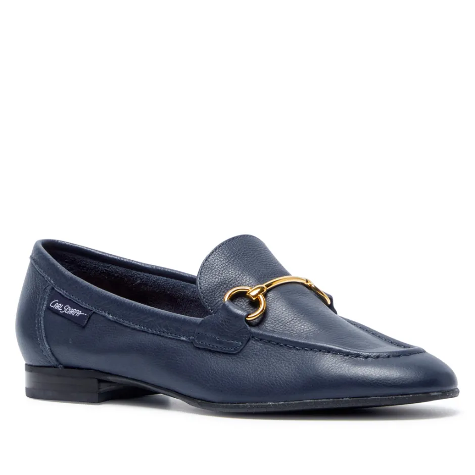 Arlie Navy Leather Snaffle Loafers<Carl Scarpa Best