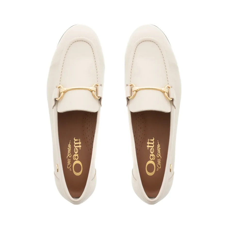 Arlie Off White Leather Snaffle Loafers<Carl Scarpa Cheap