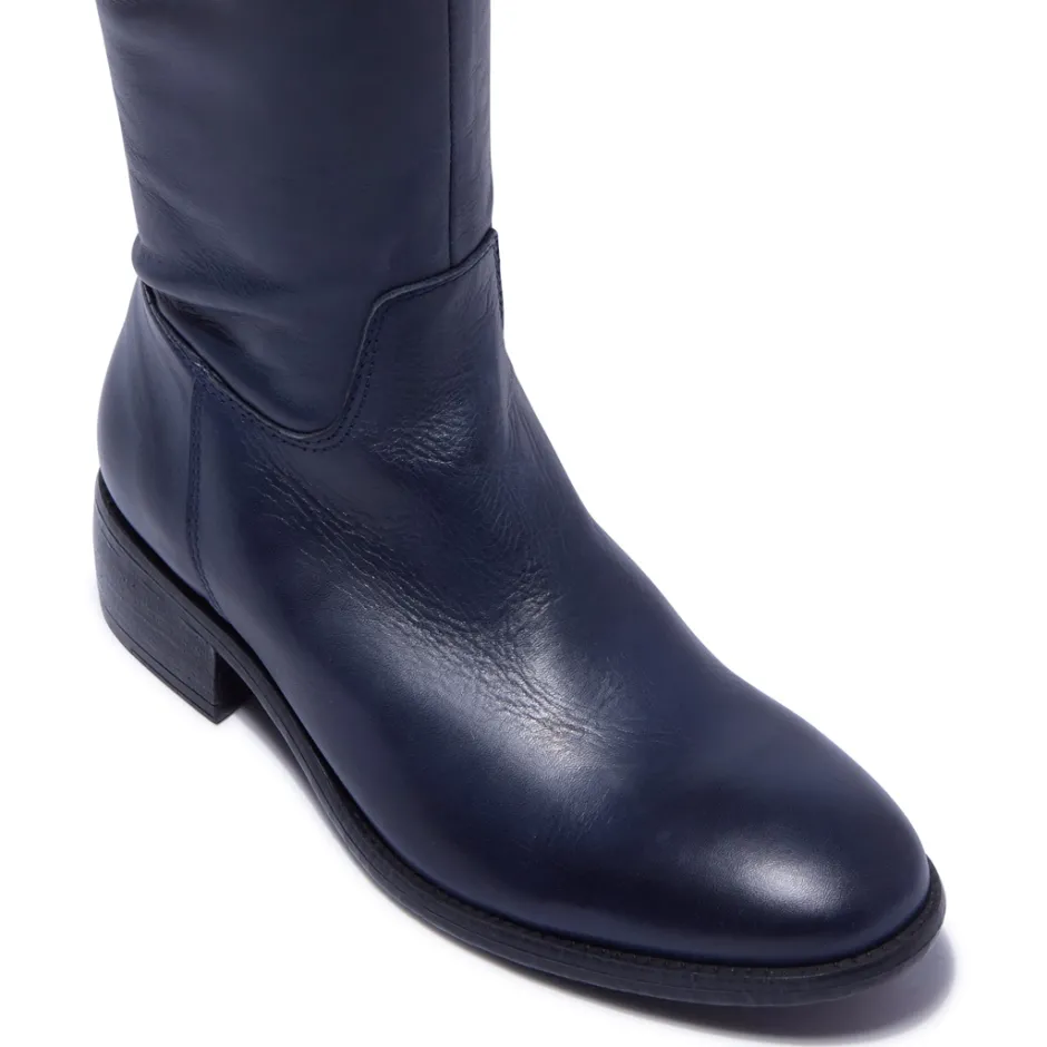 Ashby Navy Leather Boots<Carl Scarpa Discount