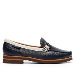 Aubrigo Off White-Navy Leather Snaffle Loafers<Carl Scarpa Outlet
