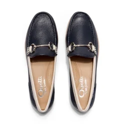 Aubrigo Off White-Navy Leather Snaffle Loafers<Carl Scarpa Outlet