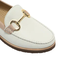 Aubrigo White-Rose Leather Snaffle Loafers<Carl Scarpa Outlet