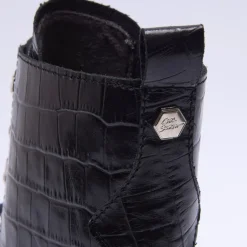 Blanca Black Croc Leather Ankle Boots<Carl Scarpa Discount