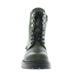 Blanca Chunky Lace-Up Green Leather Ankle Boot<Carl Scarpa Hot