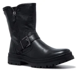 Bollichi Black Leather Ankle Boots<Carl Scarpa Clearance