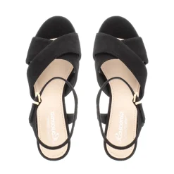 Bowie Black Suede Platform Sandals<Carl Scarpa Hot