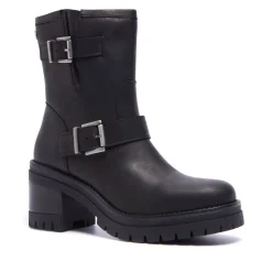 Buona Black Leather Ankle Boots<Carl Scarpa Shop