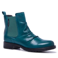 Cavalina Teal Leather Ankle Boots<Carl Scarpa Hot