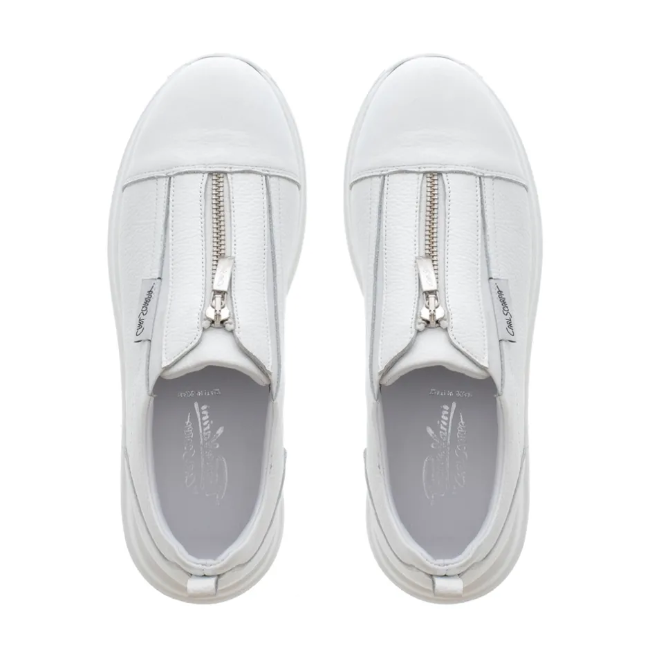Cestine White Leather Platform Trainers<Carl Scarpa Cheap