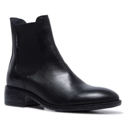 Delicio Black Leather Ankle Boots<Carl Scarpa Shop