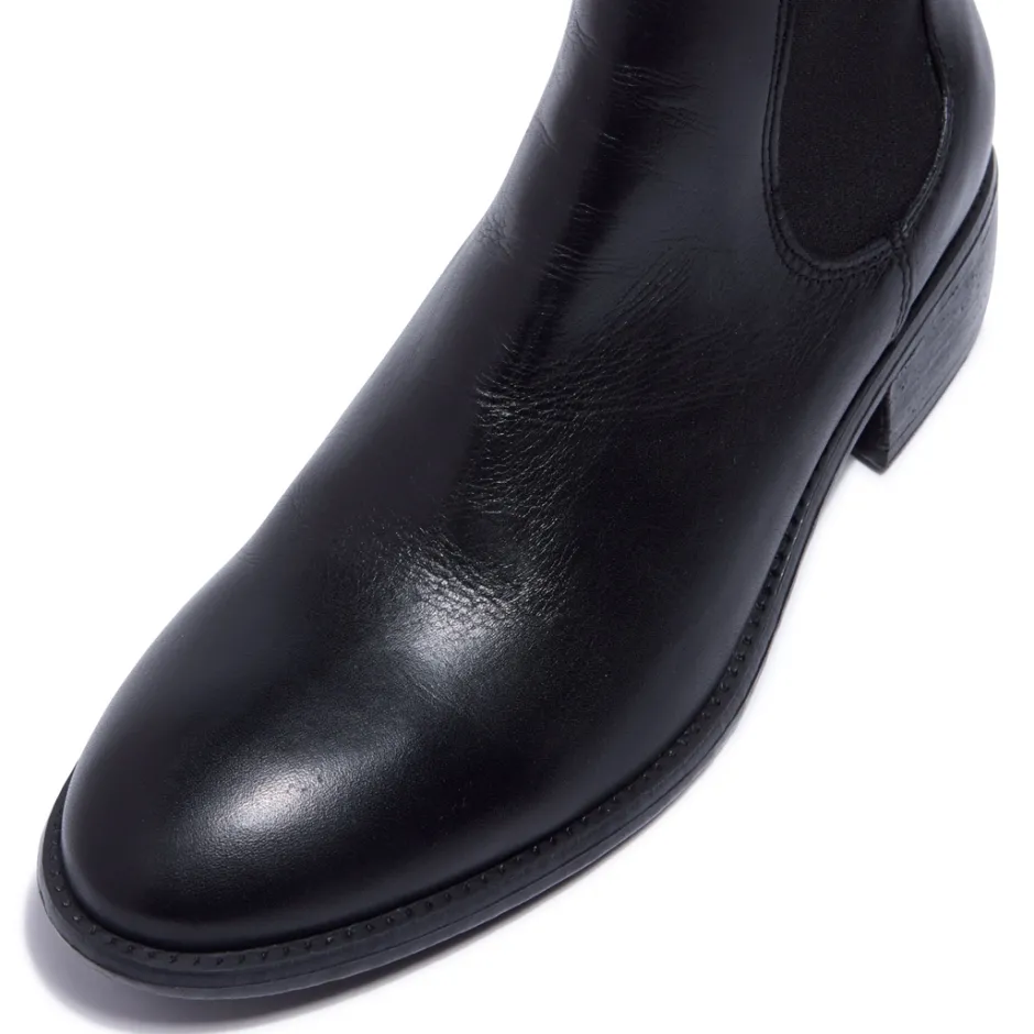 Delicio Black Leather Ankle Boots<Carl Scarpa Shop