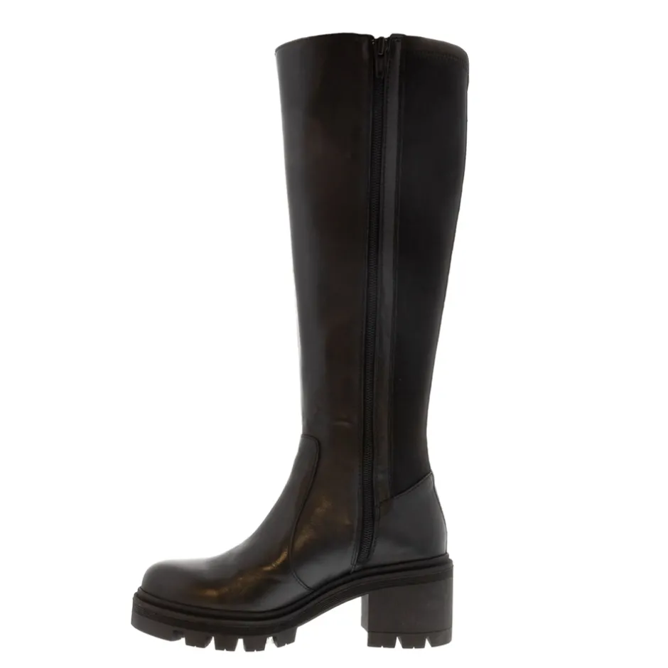Dodie Black Leather Knee High Boots<Carl Scarpa Outlet