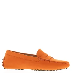 Domenica Orange Nubuck Suede Penny Loafers<Carl Scarpa Best Sale