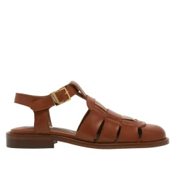 Emelot Tan Leather Flat Sandals<Carl Scarpa Best Sale
