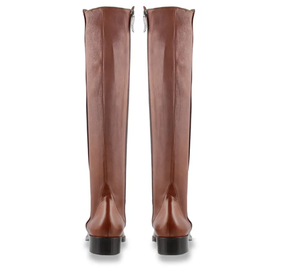 Emma Tan Leather Knee-High Boots<Carl Scarpa Best