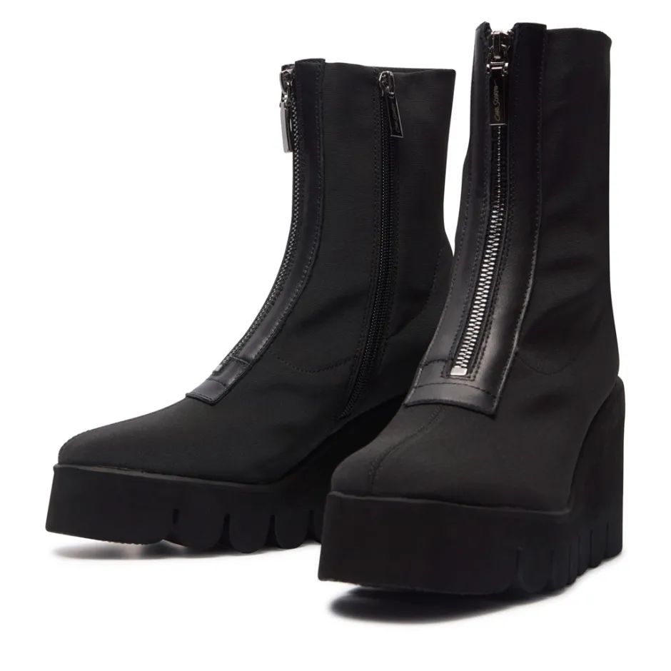 Enrico Black Stretch Ankle Boots<Carl Scarpa Shop