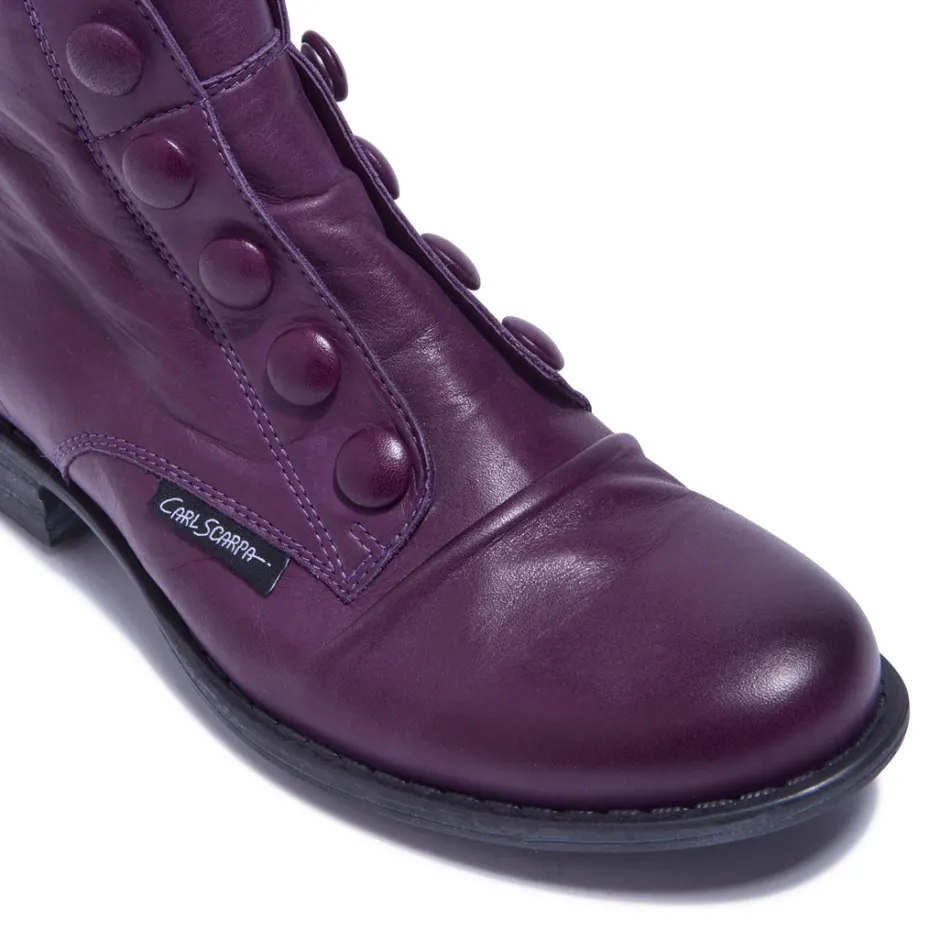Ester Purple Leather Ankle Boots<Carl Scarpa Flash Sale