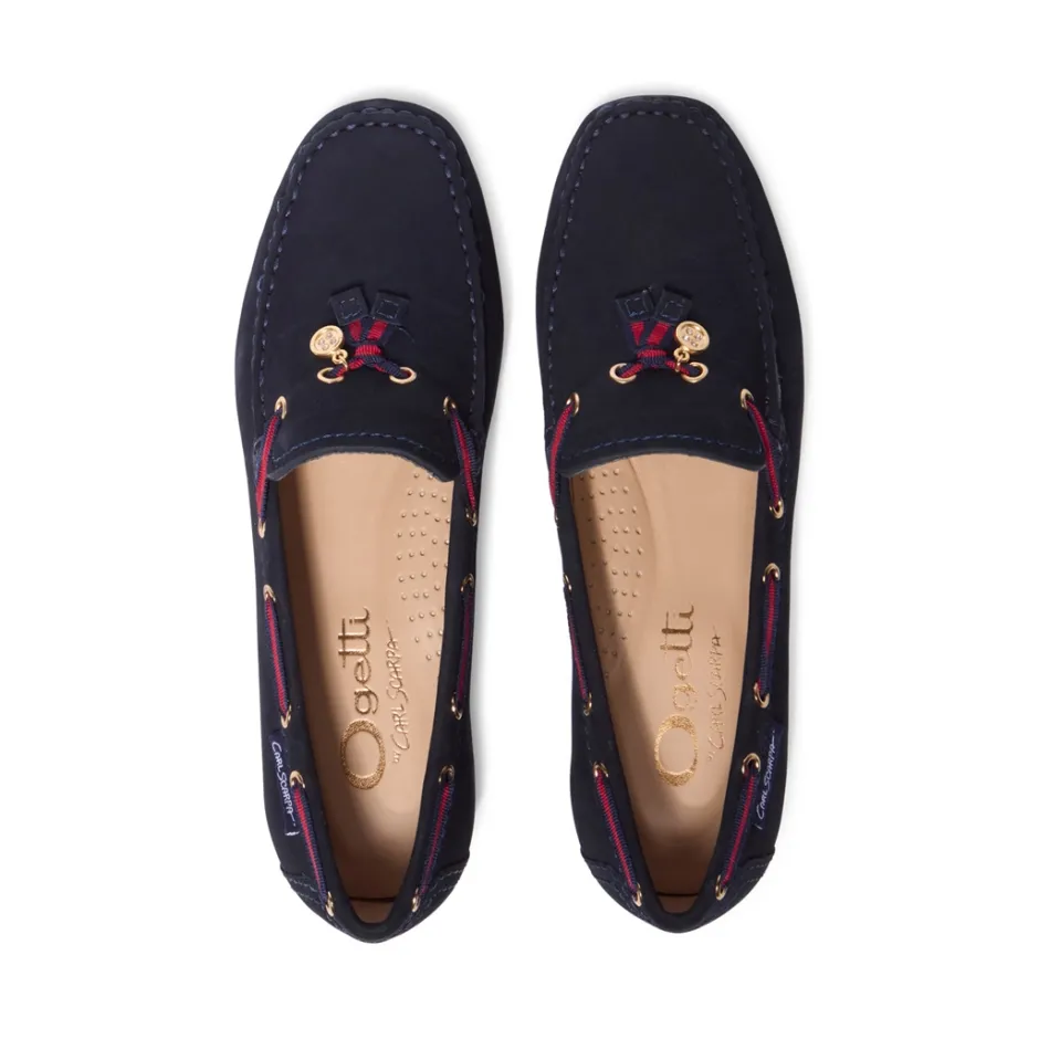 Faris Navy Slip-On Loafers<Carl Scarpa Cheap