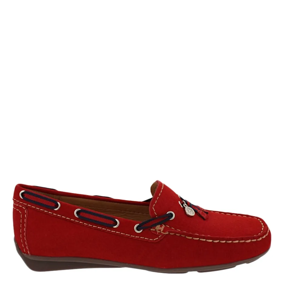 Faris Red Slip-On Tassel Loafers<Carl Scarpa Shop