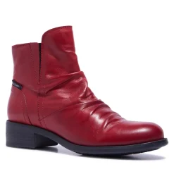 Felice Red Leather Ankle Boots<Carl Scarpa Online