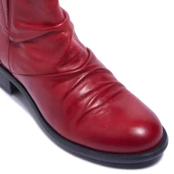 Felice Red Leather Ankle Boots<Carl Scarpa Online