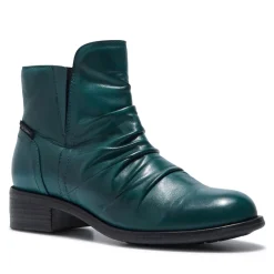 Felice Teal Leather Ankle Boots<Carl Scarpa New