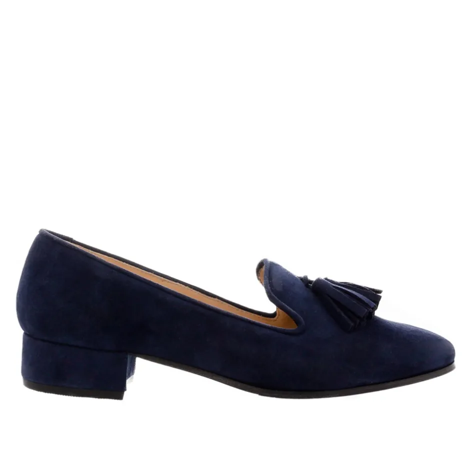 Fiadh Navy Suede Loafers<Carl Scarpa Shop