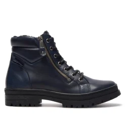 Galina Navy Leather Ankle Boots<Carl Scarpa Hot