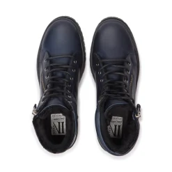Galina Navy Leather Ankle Boots<Carl Scarpa Hot