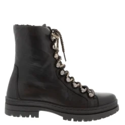 Granada Black Leather Lace Up Ankle Boots<Carl Scarpa Clearance