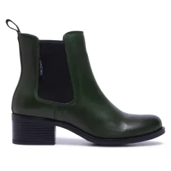Jax Green Leather Ankle Boots<Carl Scarpa Shop