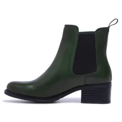 Jax Green Leather Ankle Boots<Carl Scarpa Shop