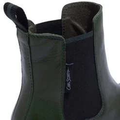 Jax Green Leather Ankle Boots<Carl Scarpa Shop