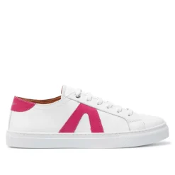 Jessi White Fuchsia Leather Trainers<Carl Scarpa Outlet