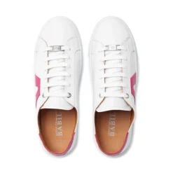 Jessi White Fuchsia Leather Trainers<Carl Scarpa Outlet