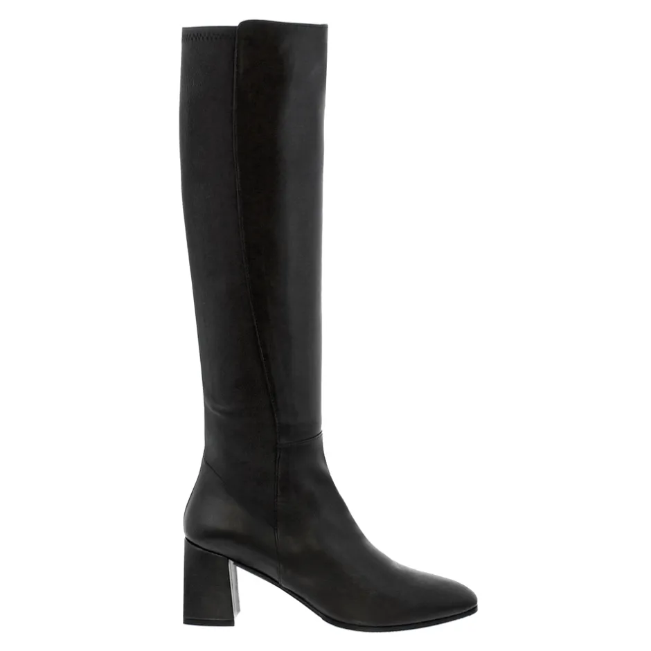 Jilly Black Italian Leather Knee High Boots<Carl Scarpa Store