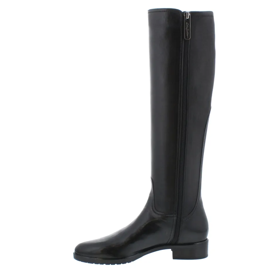 Lara Black Leather Knee-High Boots<Carl Scarpa Flash Sale