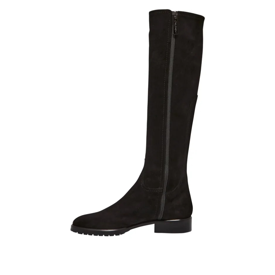 Lara Black Suede Knee-High Boots<Carl Scarpa New