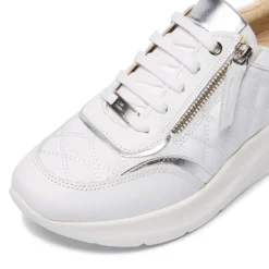 Lestina White Silver Leather Leisure<Carl Scarpa Hot