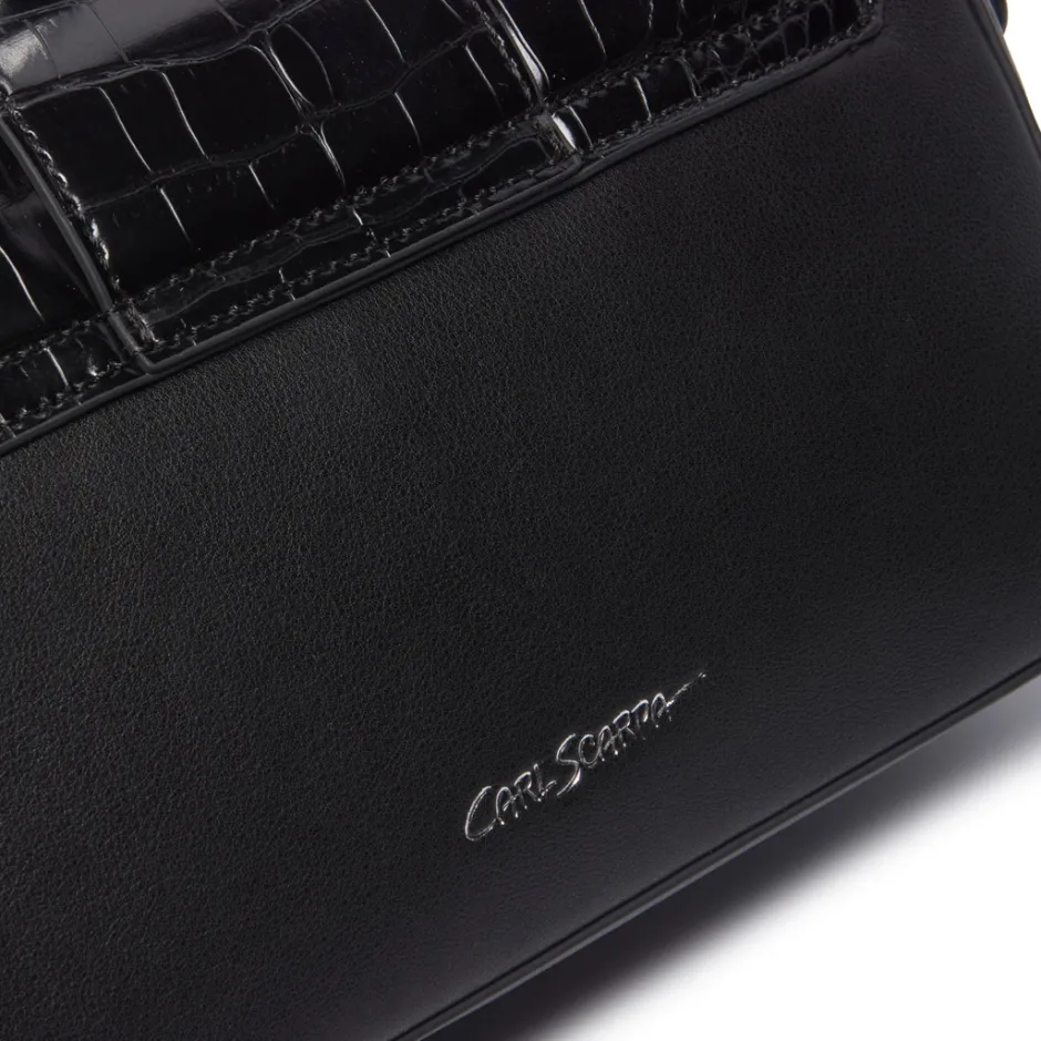 Listini Black Croc Handbag<Carl Scarpa Fashion