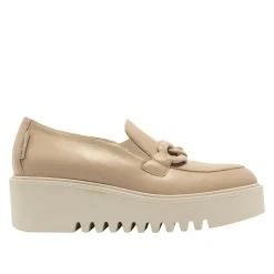 Lizi Taupe Leather Platform Loafers<Carl Scarpa Fashion